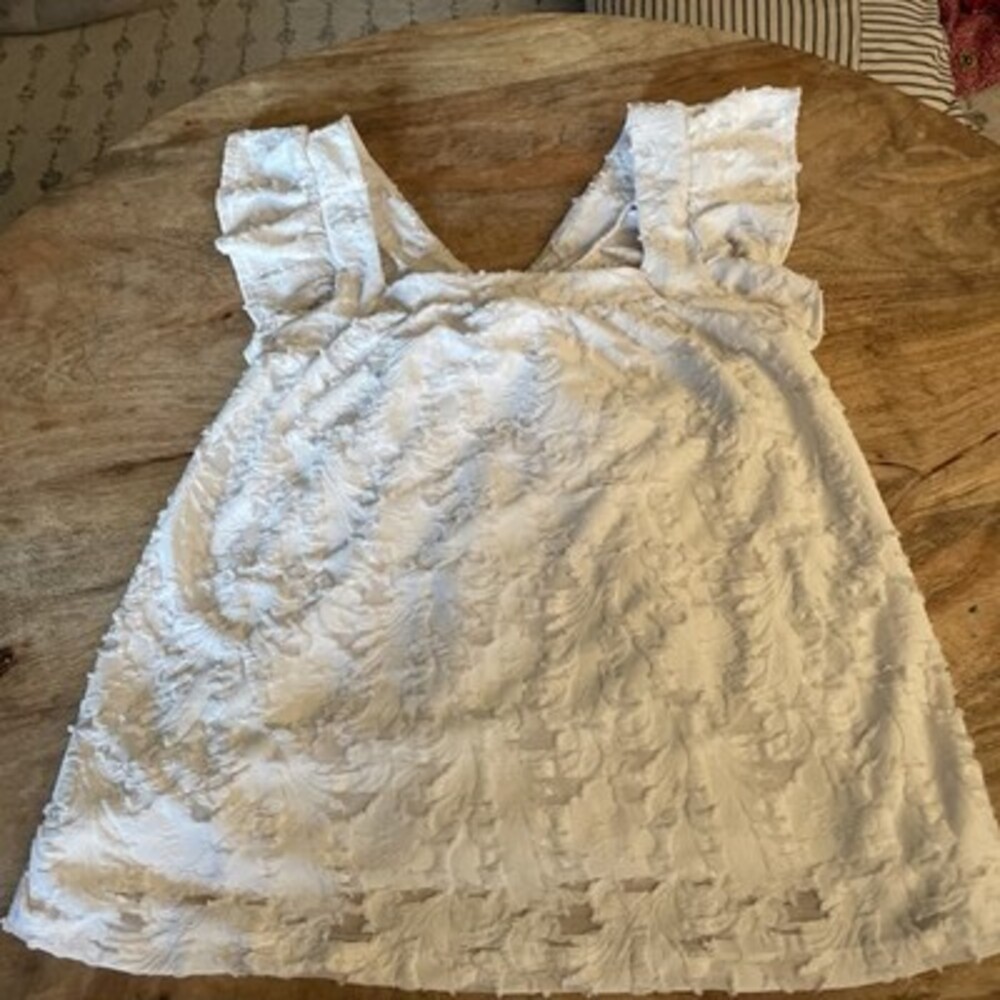Lauren Conrad Textured White Tank Top S
